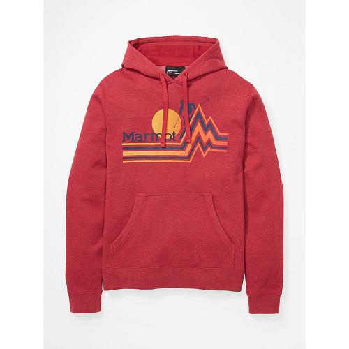 Marmot Piste Clothes - Mens Hoodies Dark Red CA3257068 Canada